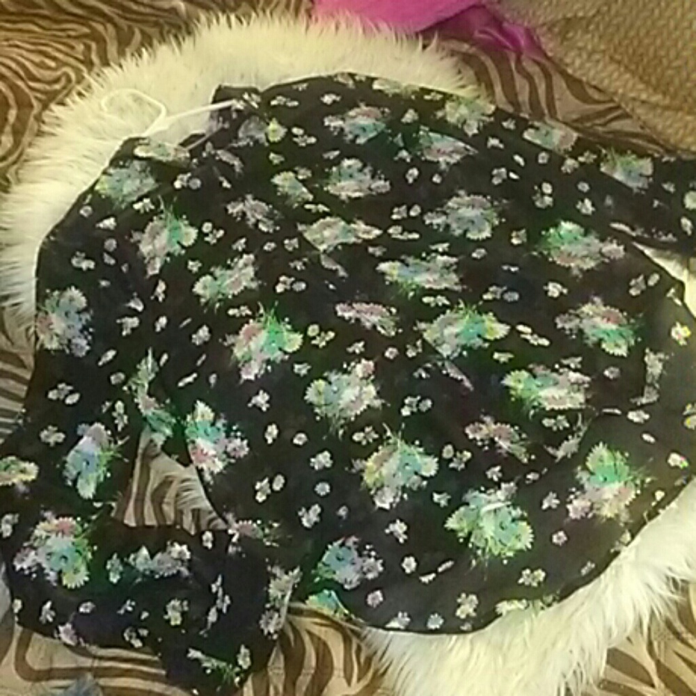 Aeropostale sheer button down floral shirt